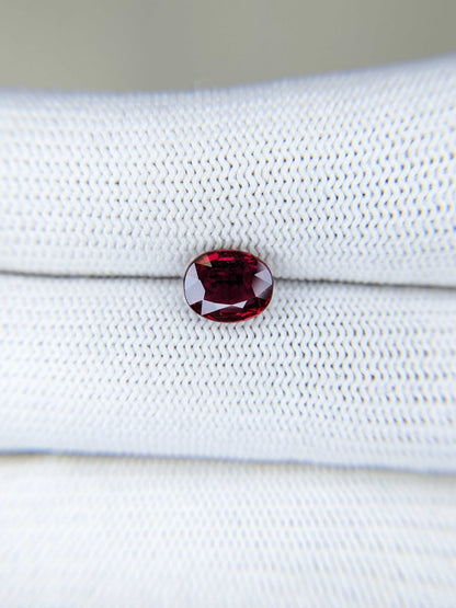 2.02 Carats Oval Cut Heat Vivid Red Ruby Loose Gemstone Bellerophon