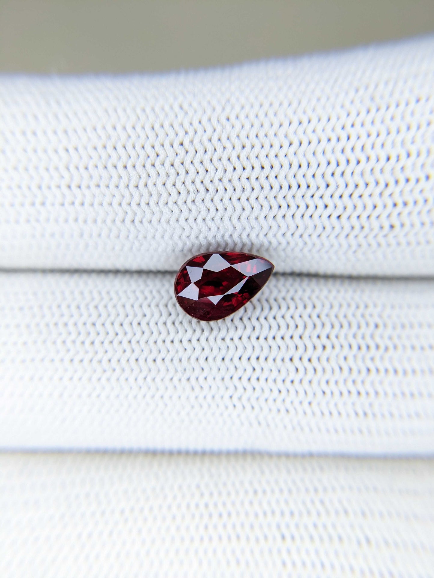 2.02 Carats Pear Cut Heat Vivid Red Ruby Loose Gemstone Bellerophon