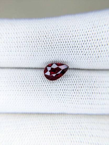 2.02 Carats Pear Cut Heat Vivid Red Ruby Loose Gemstone Bellerophon