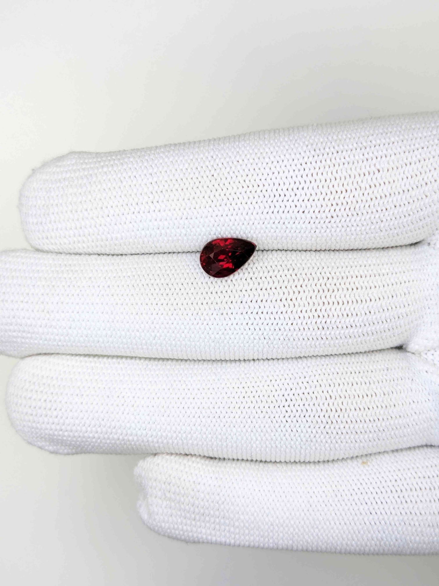 2.02 Carats Pear Cut Heat Vivid Red Ruby Loose Gemstone Bellerophon On Hand