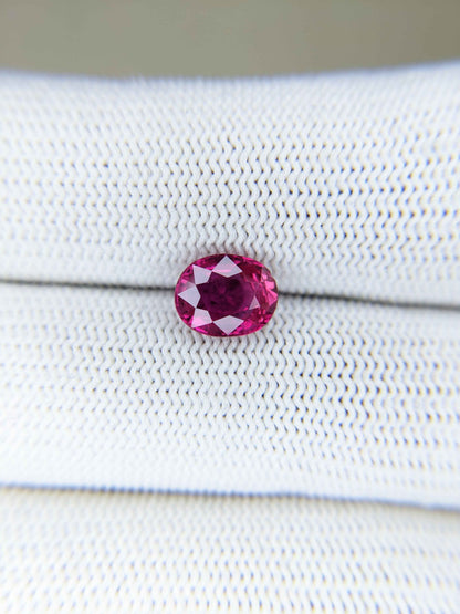 2.03 Carats Oval Cut Heat Red Ruby Loose Gemstone