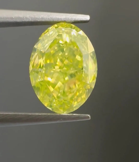 2.03ct Oval Natural Diamond (Colour Yellow, Clarity VVS1, GIA Certified)