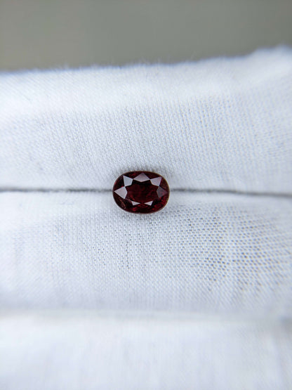2.05 Carats Oval Cut No Heat Red Ruby Loose Gemstone TGL close up