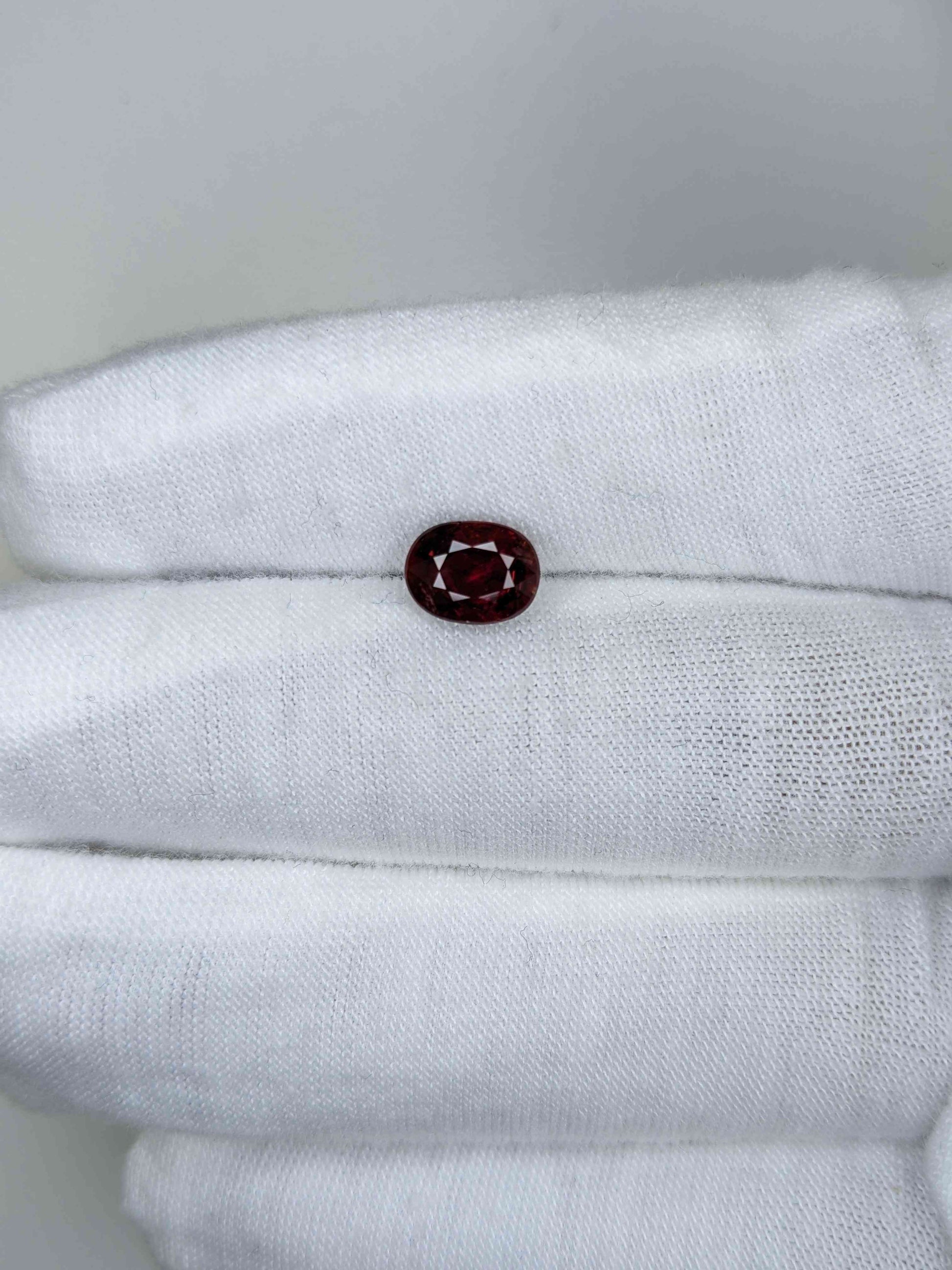 2.05 Carats Oval Cut No Heat Red Ruby Loose Gemstone TGL on hand
