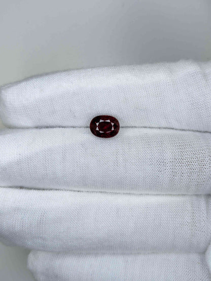 2.05 Carats Oval Cut No Heat Red Ruby Loose Gemstone TGL on hand