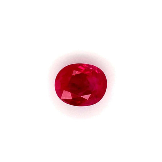 2.06 Carats Oval Cut Heat Pinkish-Red Ruby Loose Gemstone