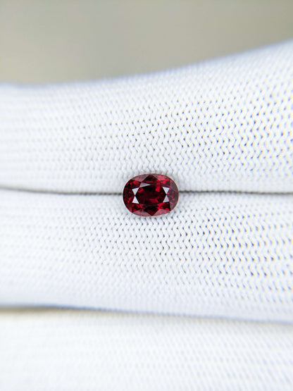 2.07 Carats Oval Cut Heat Vivid Red Ruby Loose Gemstone Bellerophon