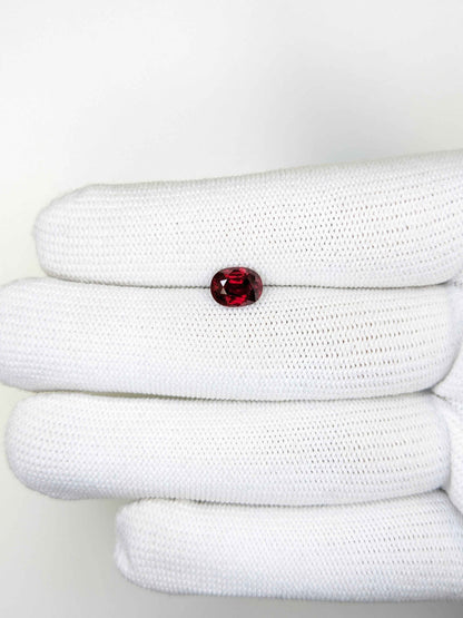 2.07 Carats Oval Cut Heat Vivid Red Ruby Loose Gemstone Bellerophon On Hand
