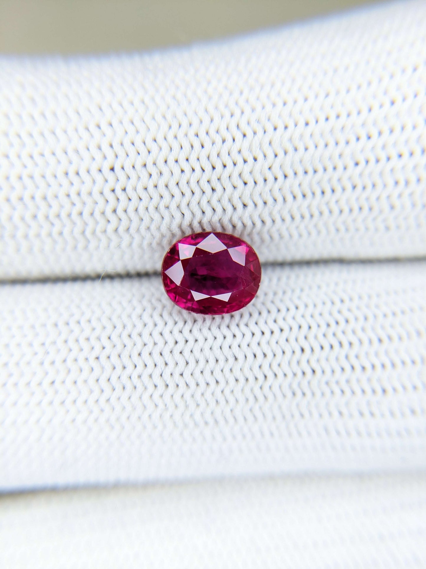 2.08 Carats Oval Cut Heat Red Ruby Loose Gemstone