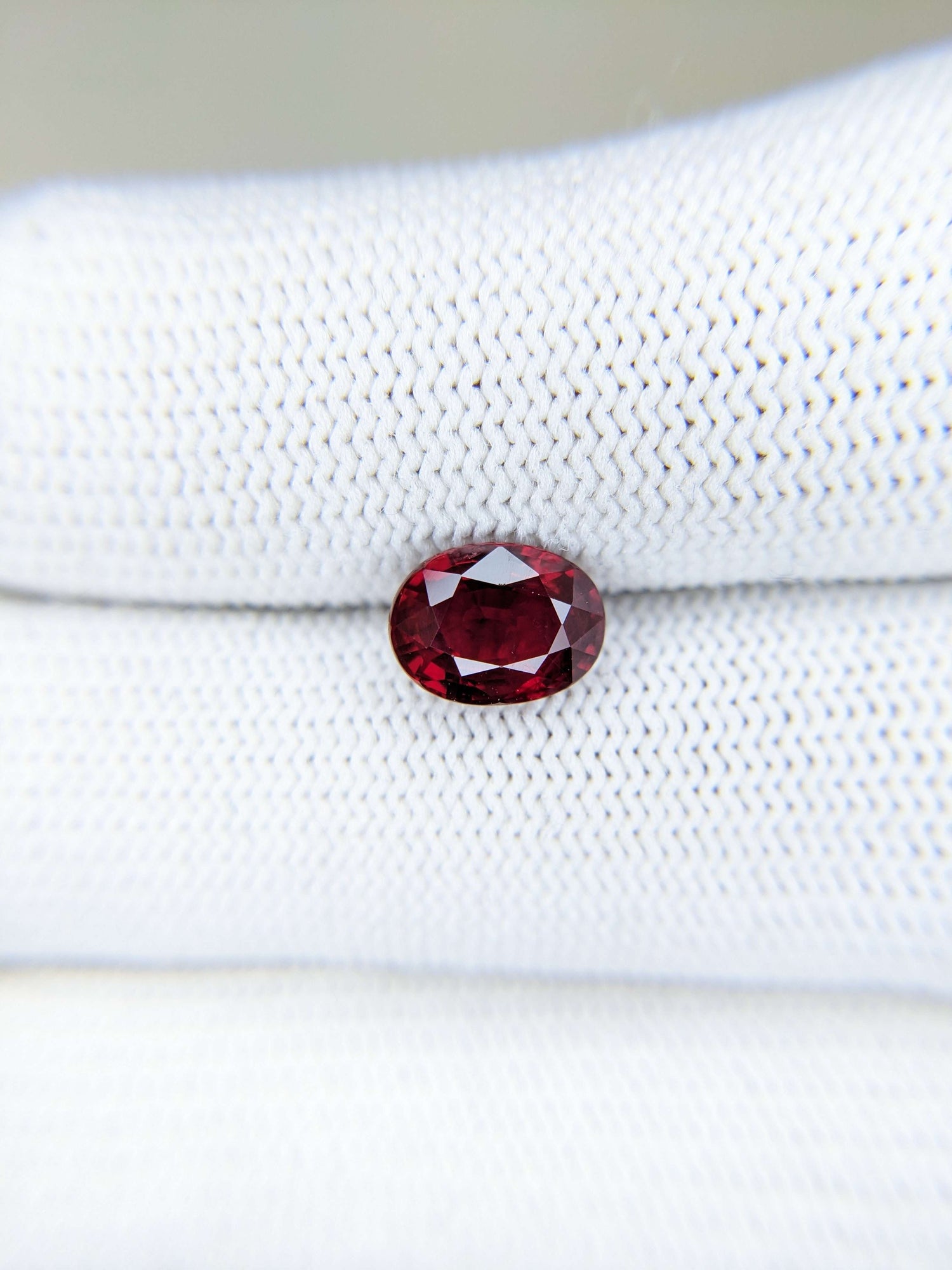 2.14 Carats Oval Cut Heat Vivid Red Ruby Loose Gemstone Bellerophon