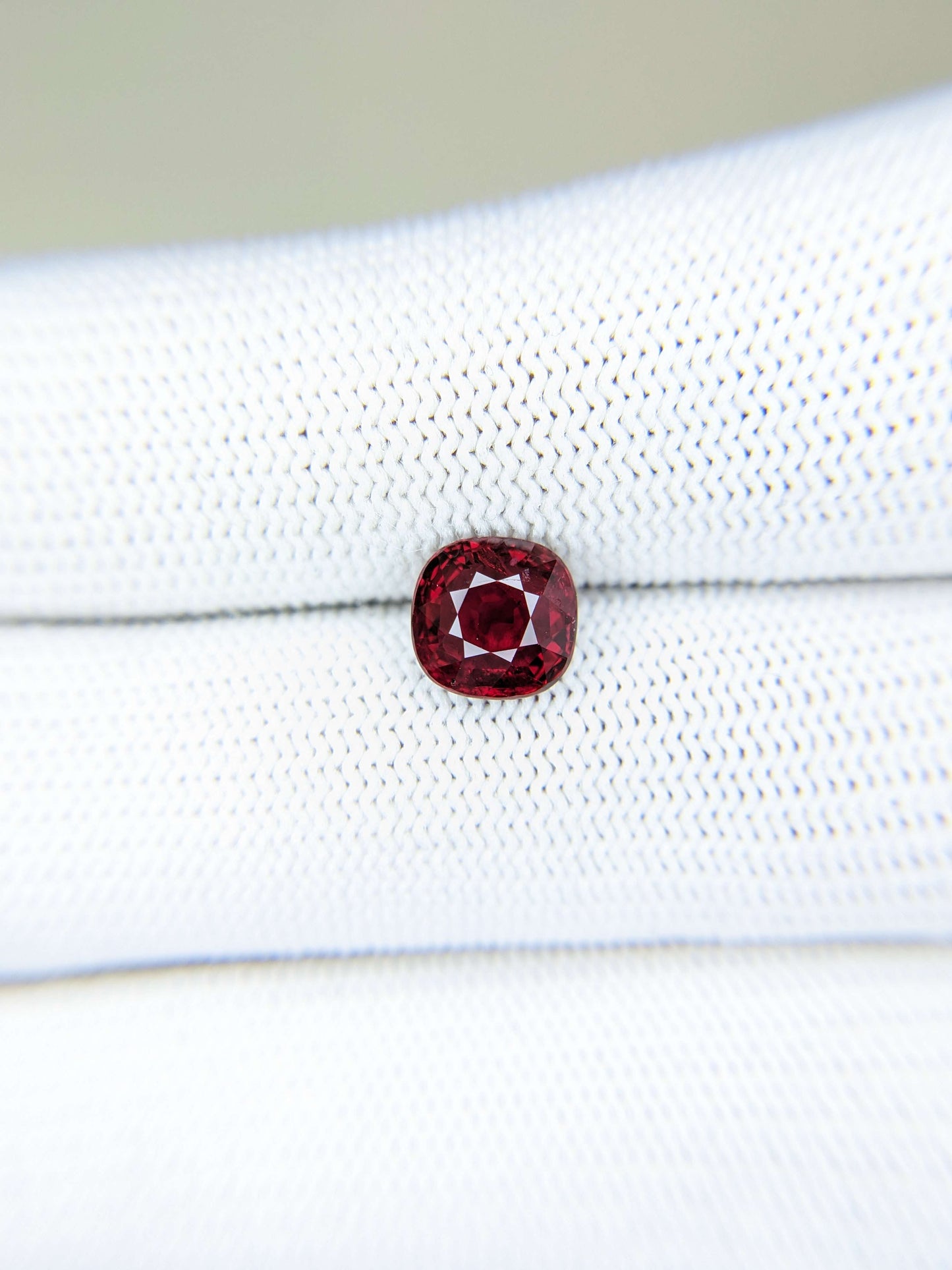 2.18 Carats Cushion Cut Heat Vivid Red Ruby Loose Gemstone Bellerophon