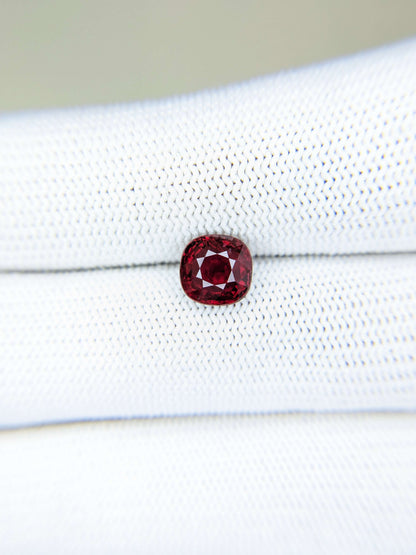 2.18 Carats Cushion Cut Heat Vivid Red Ruby Loose Gemstone Bellerophon