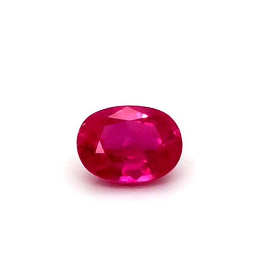 2.38 Carats Oval Cut Heat Pinkish-Red Ruby Loose Gemstone Showcase