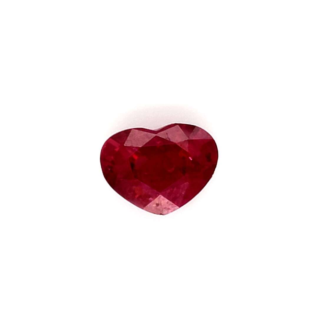 2.51 Carats Heart Cut No Heat Pigeon Blood Red Ruby Loose Gemstone GRS