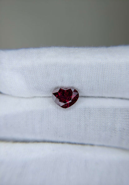 2.51 Carats Heart Cut No Heat Pigeon Blood Red Ruby Loose Gemstone GRS On Hand
