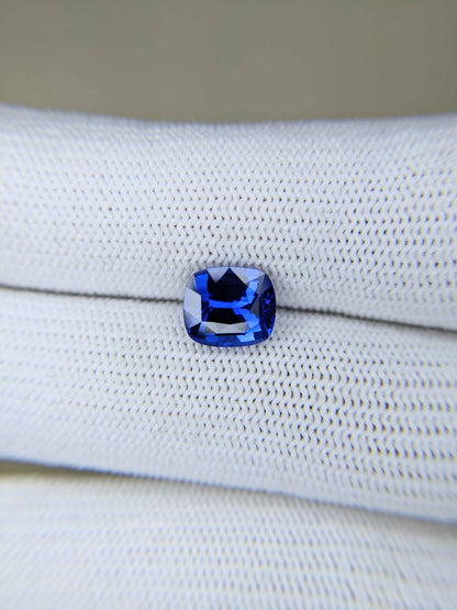 2.99 Carat Cushion Cut Heat Blue Sapphire Loose Gemstone
