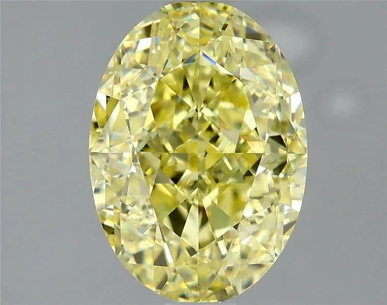 2.05ct Oval Natural Diamond (Colour Fancy Intense Yellow, Clarity VS2, GIA Certified)