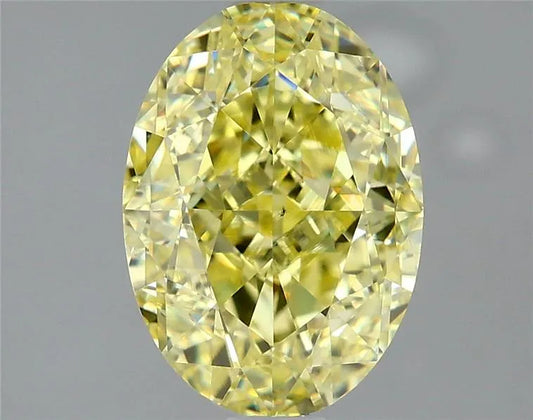 2.05ct Oval Natural Diamond (Colour Fancy Intense Yellow, Clarity VS2, GIA Certified)