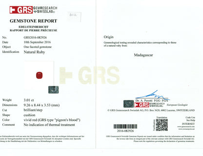 Certification label with GRS logo and text on a white background