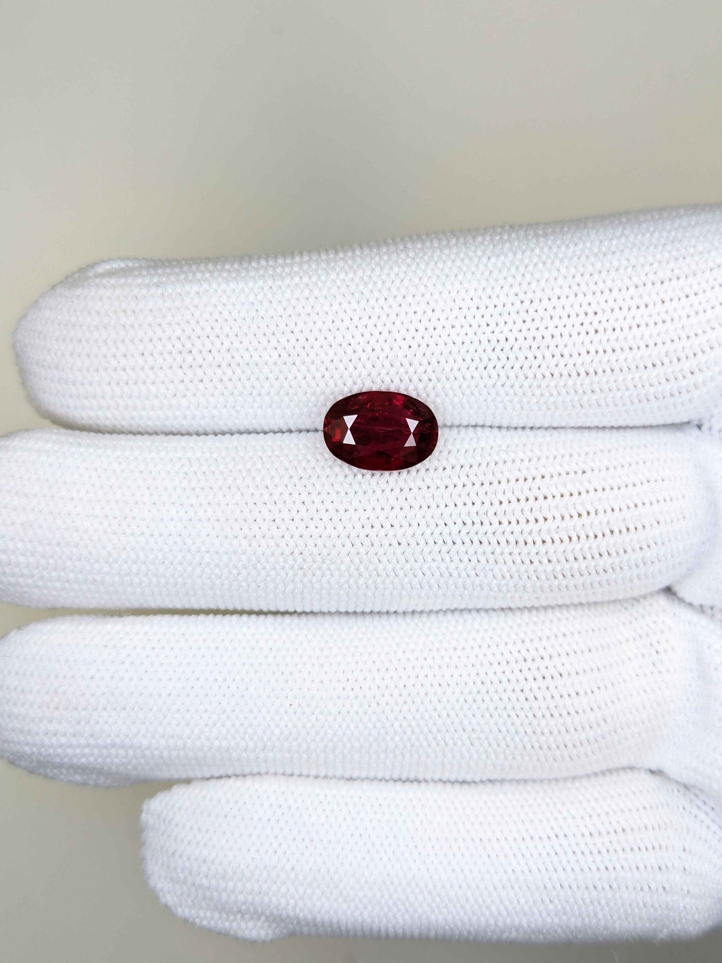 3.01 Carats Oval Cut Heat Pigeon Blood Red Ruby Loose Gemstone GFCO On Hand