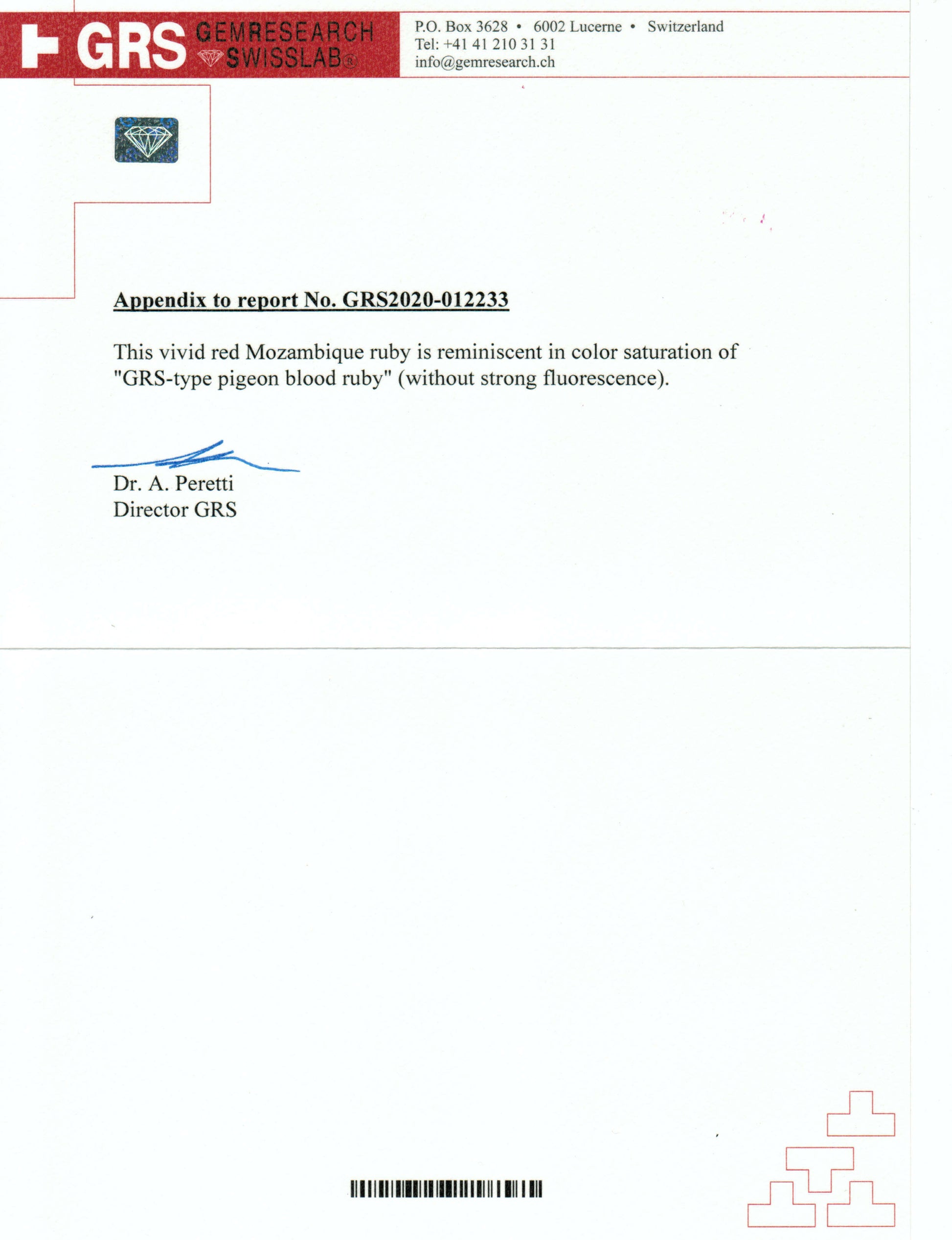 3.01 Carats Oval Cut No Heat Pigeon Blood Red Ruby Loose Gemstone GRS Certificate 1