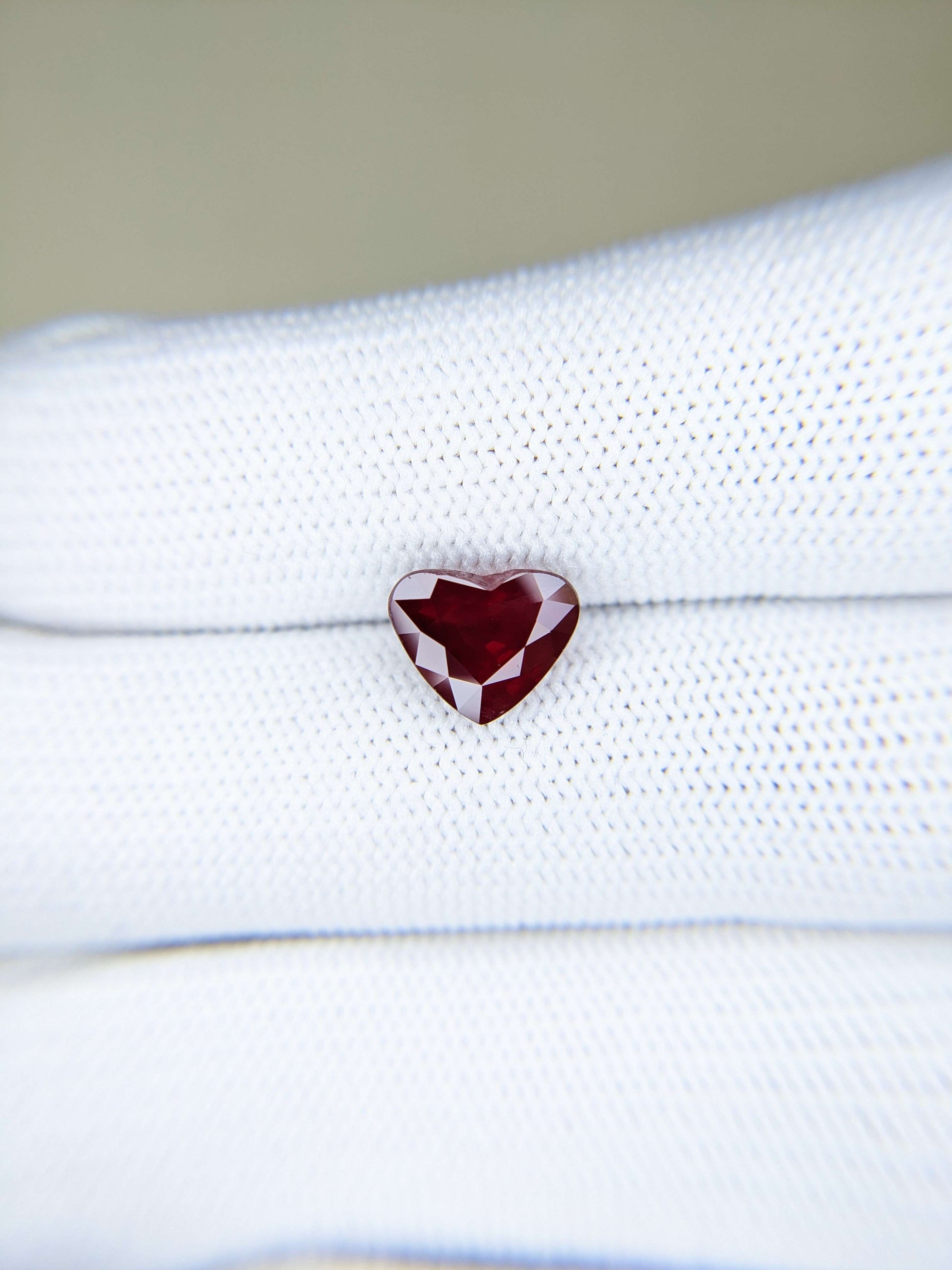 3.02 Carats Heart Cut Heat Pigeon Blood Red Ruby Loose Gemstone GFCO
