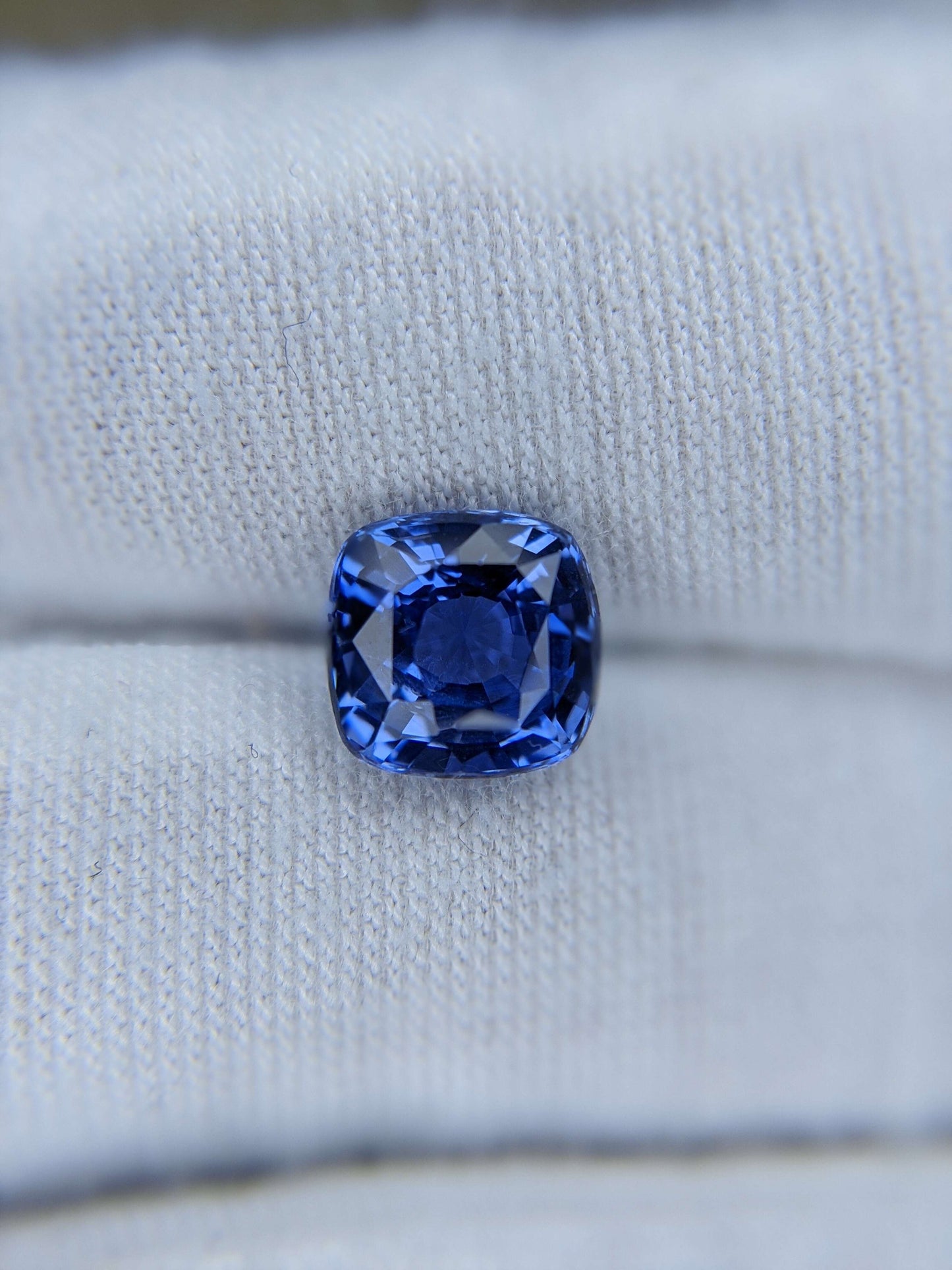 3.03 Carat Cushion Cut No Heat Medium Blue Sapphire Loose Gemstone GIA Certified