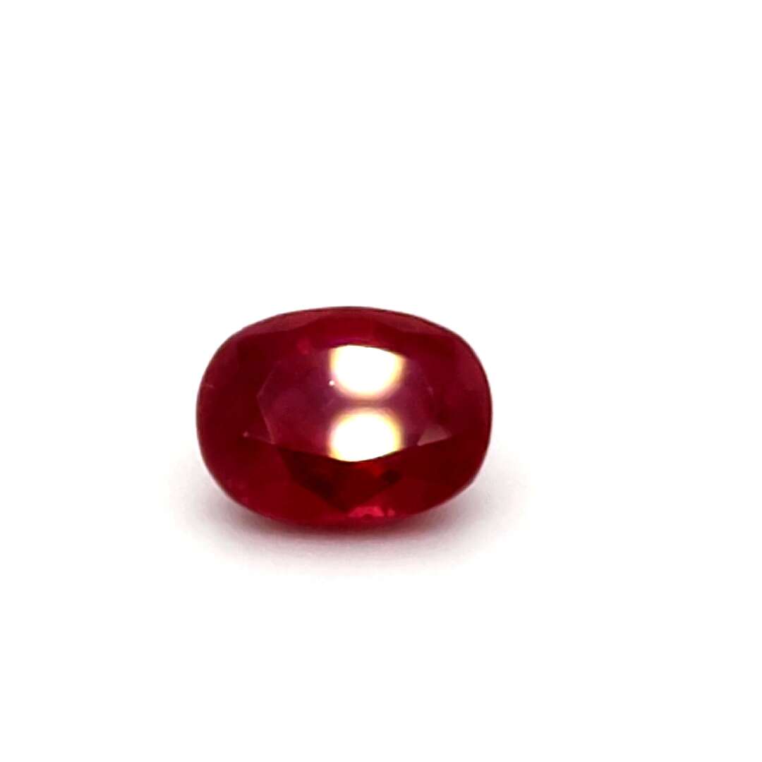 3.03 Carats Oval Cut Heat Pigeon Blood Red Ruby Loose Gemstone