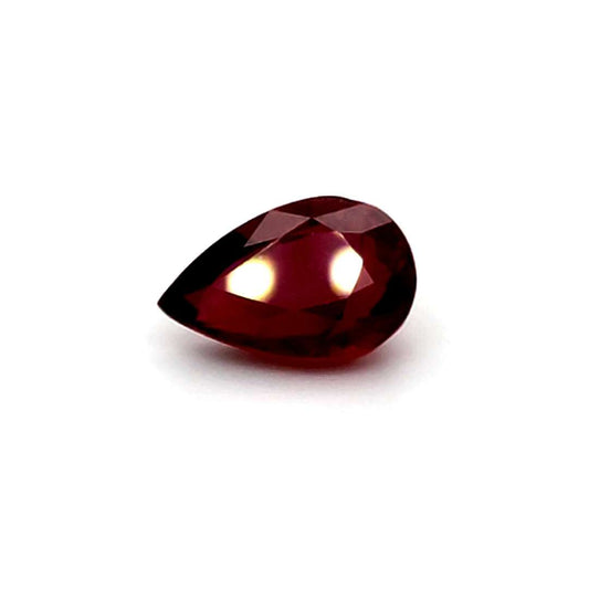 3.09 Carats Pear Cut Heat Pigeon Blood Red Ruby Loose Gemstone TIGL