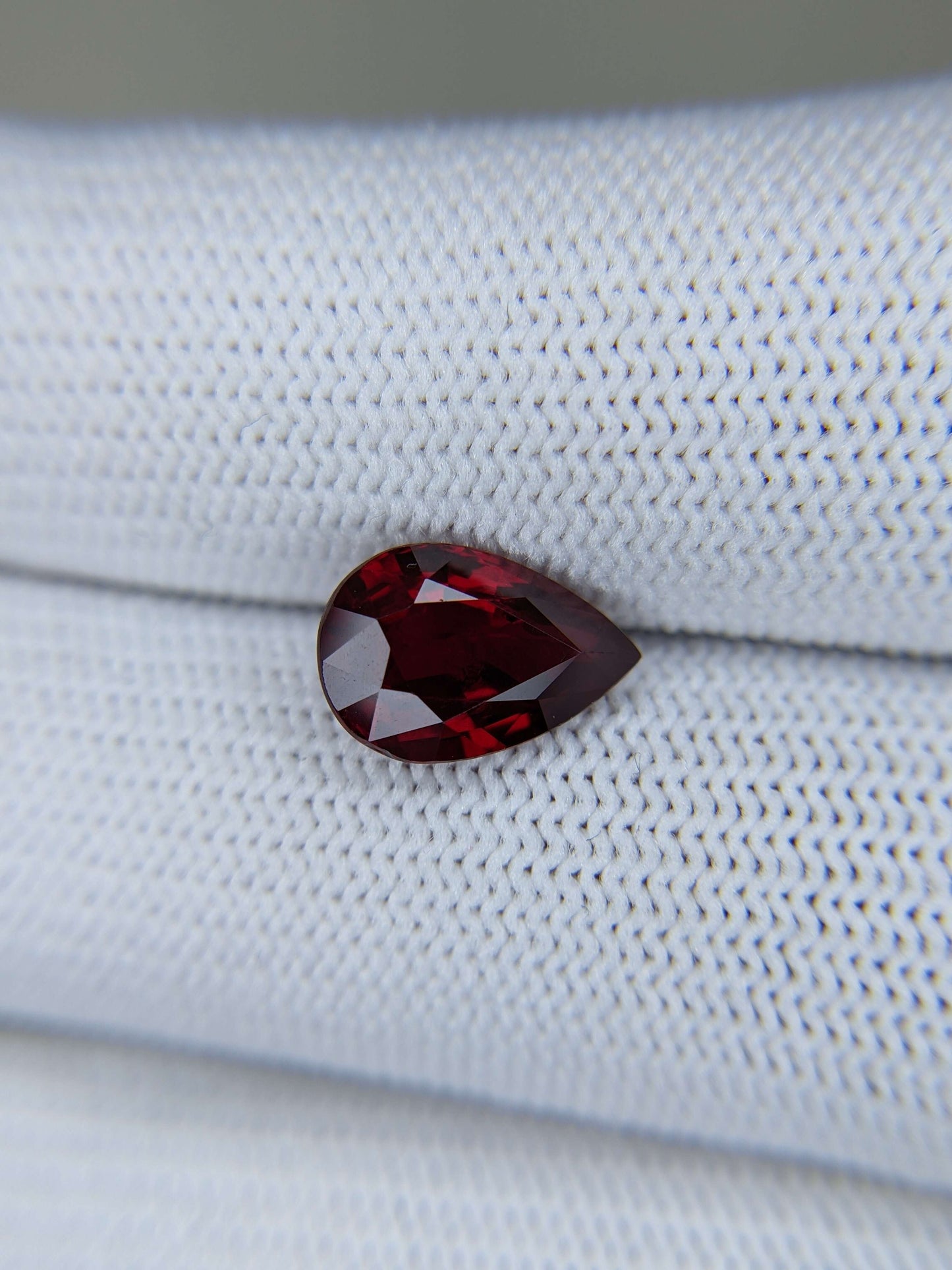 3.09 Carats Pear Cut Heat Pigeon Blood Red Ruby Loose Gemstone TIGL On Hand