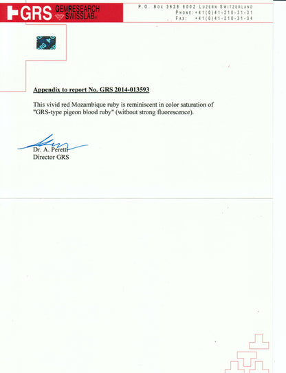 3.10 Carats Cushion Cut No Heat Pigeon Blood Red Ruby Loose Gemstone GRS