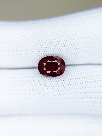 3.11 Carats Oval Cut Heat Pigeon Blood Red Ruby Loose Gemstone GFCO