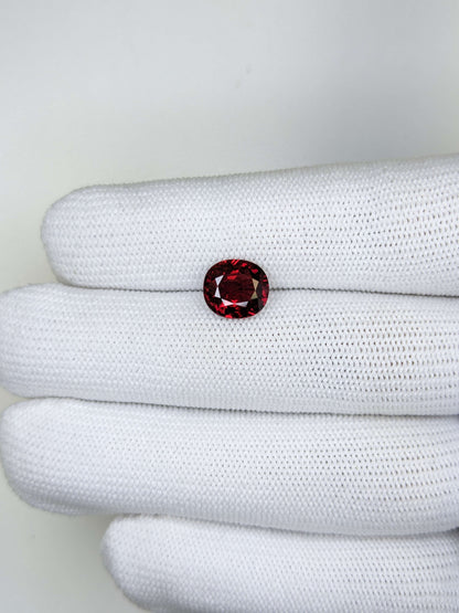 3.13 Carats Cushion Cut Heat Pigeon Blood Red Ruby Loose Gemstone GRS On Hand 1
