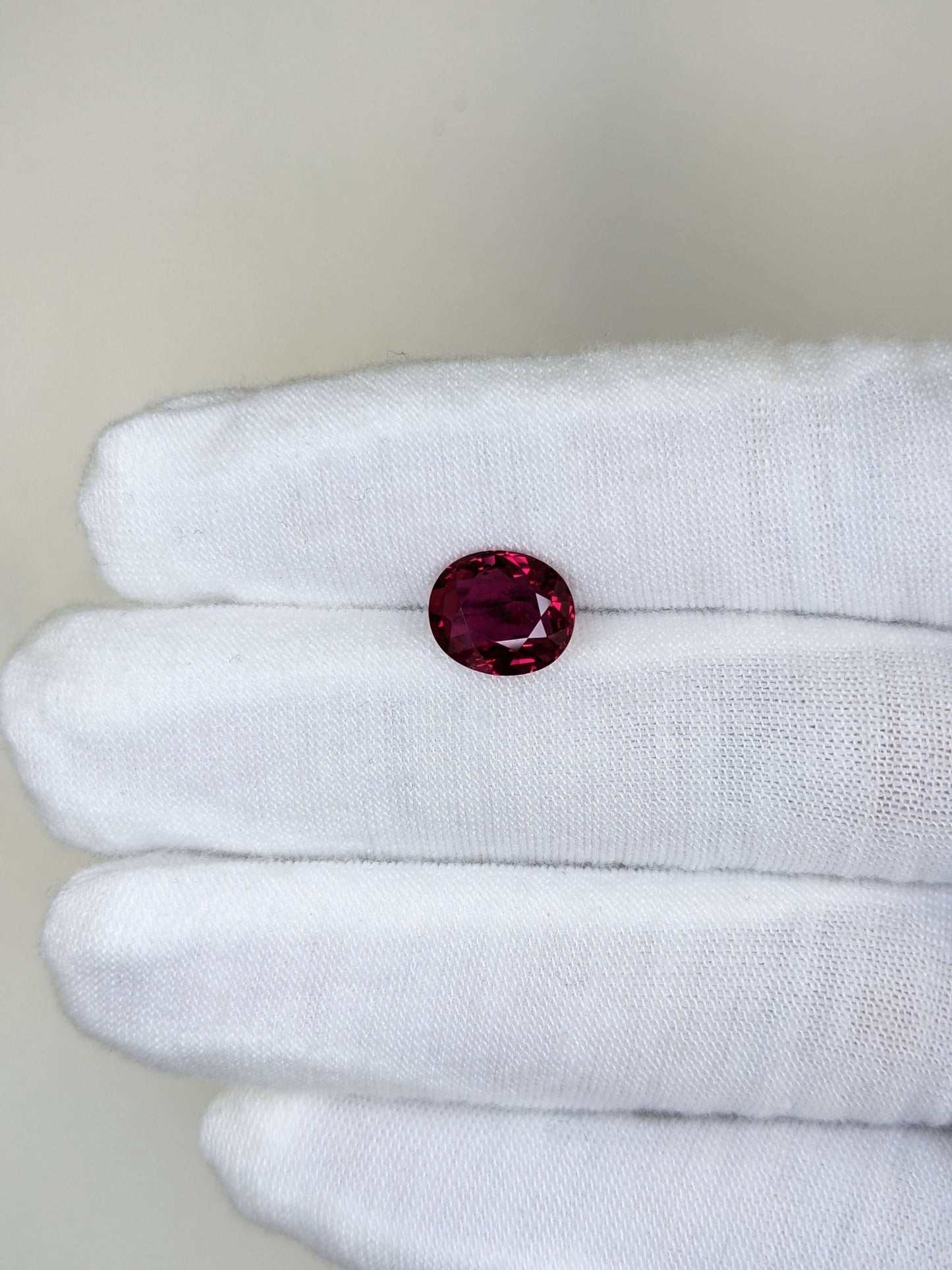 3.14 Carats Oval Cut No Heat Red Ruby Loose Gemstone GRS On Hand 1