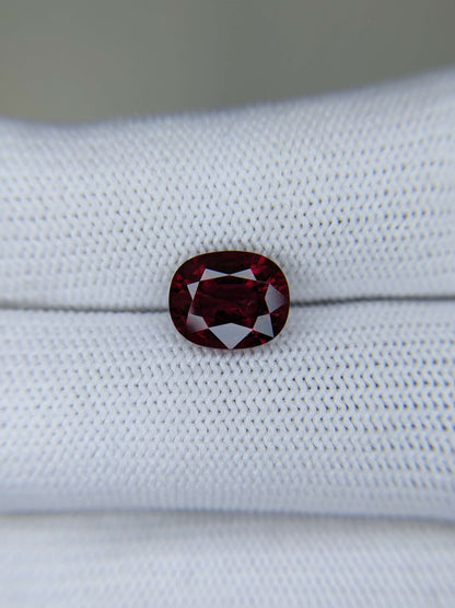 3.31 Carats Oval Cut Heat Pigeon Blood Red Ruby Loose Gemstone Bellerophon