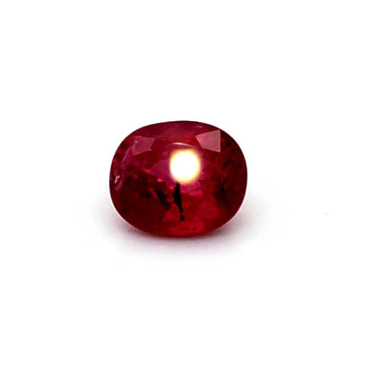 3.51 Carats Oval Cut Heat Pigeon Blood Red Ruby Loose Gemstone GRS Front