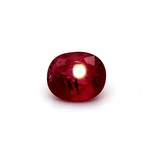 3.51 Carats Oval Cut Heat Pigeon Blood Red Ruby Loose Gemstone GRS Front