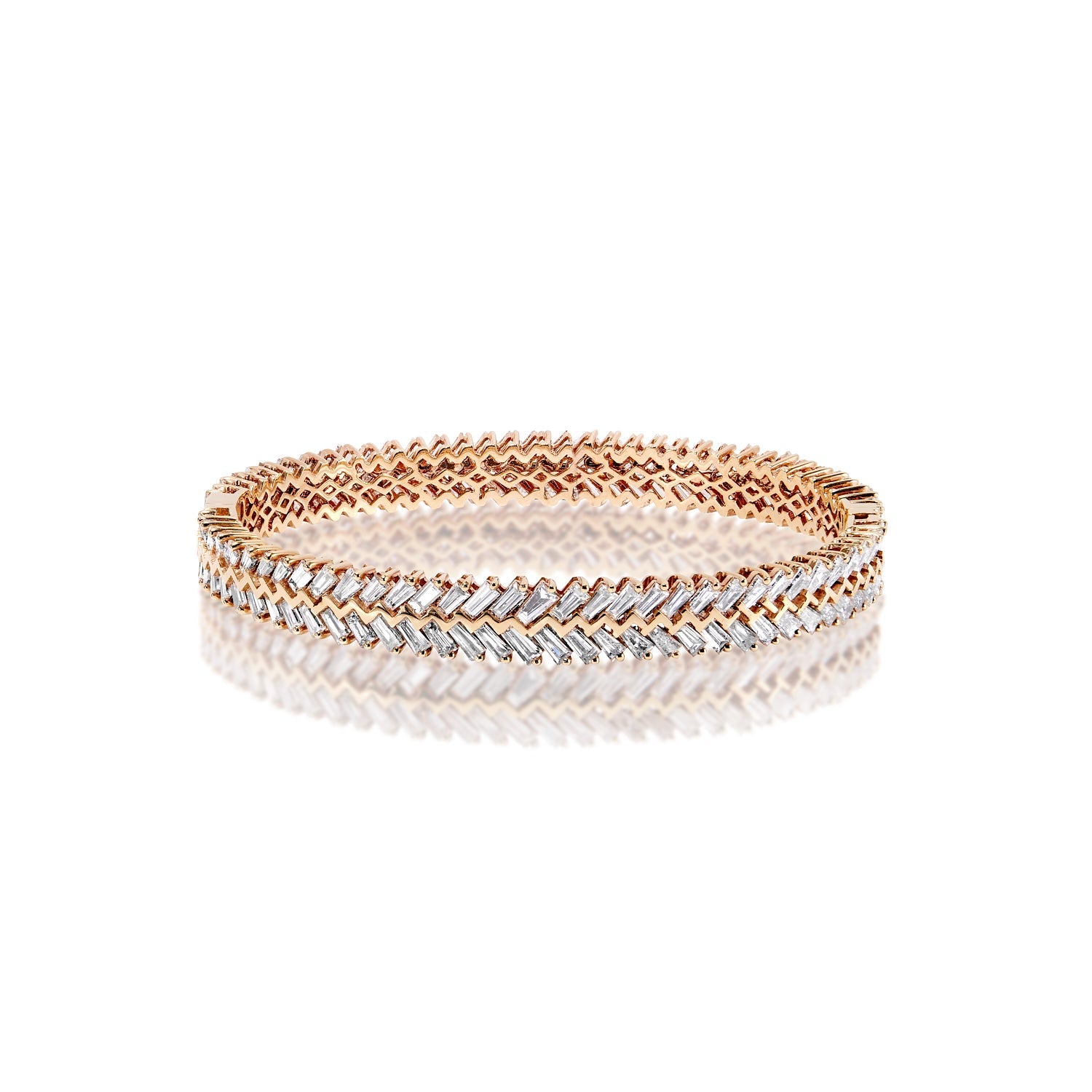 Diamond Bracelet 1/2 ct tw Round/Baguette-Cut 14K Yellow Gold | Jared