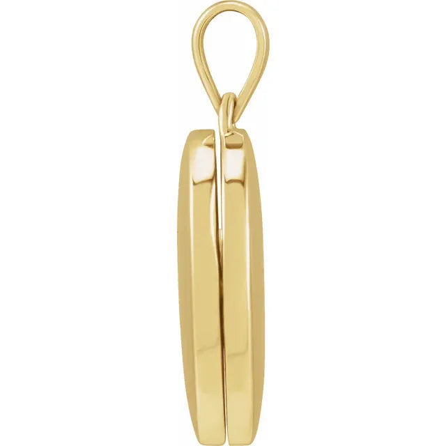 Locket 14k Oval Locket in 14K Yellow Gold - Engravable – Nekta New York