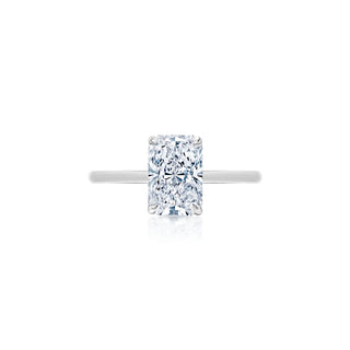 Laveta 2 Carat Radiant Cut Lab Grown Diamond Engagement Ring Front View