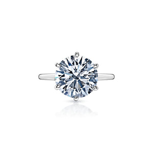 Lili 4 Carat Round Brilliant Lab-Grown Diamond Solitaire Engagement Ring  Front View