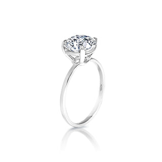 Leura 2 Carat G VS1 Round Brilliant Diamond Solitaire Engagement Ring in 14k White Gold Side View