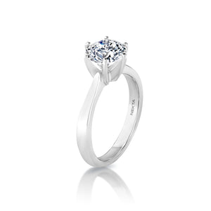 Leiana 1 Carat G VS1 Round Brilliant Diamond Solitaire Engagement Ring Side View