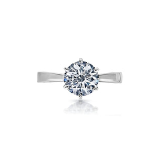 Leiana 1 Carat G VS1 Round Brilliant Diamond Solitaire Engagement Ring Front View