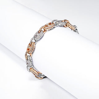 Ian 8 Carat Round Brilliant Diamond Bracelet in 18k White Gold