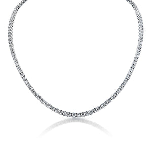 Levonda 30 Carats Round Brilliant Lab-Grown Diamond Tennis Necklace Full View
