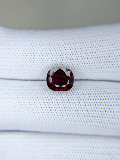 3 Carats Cushion Cut Heat Pigeon Blood Red Ruby Loose Gemstone Bellerophon