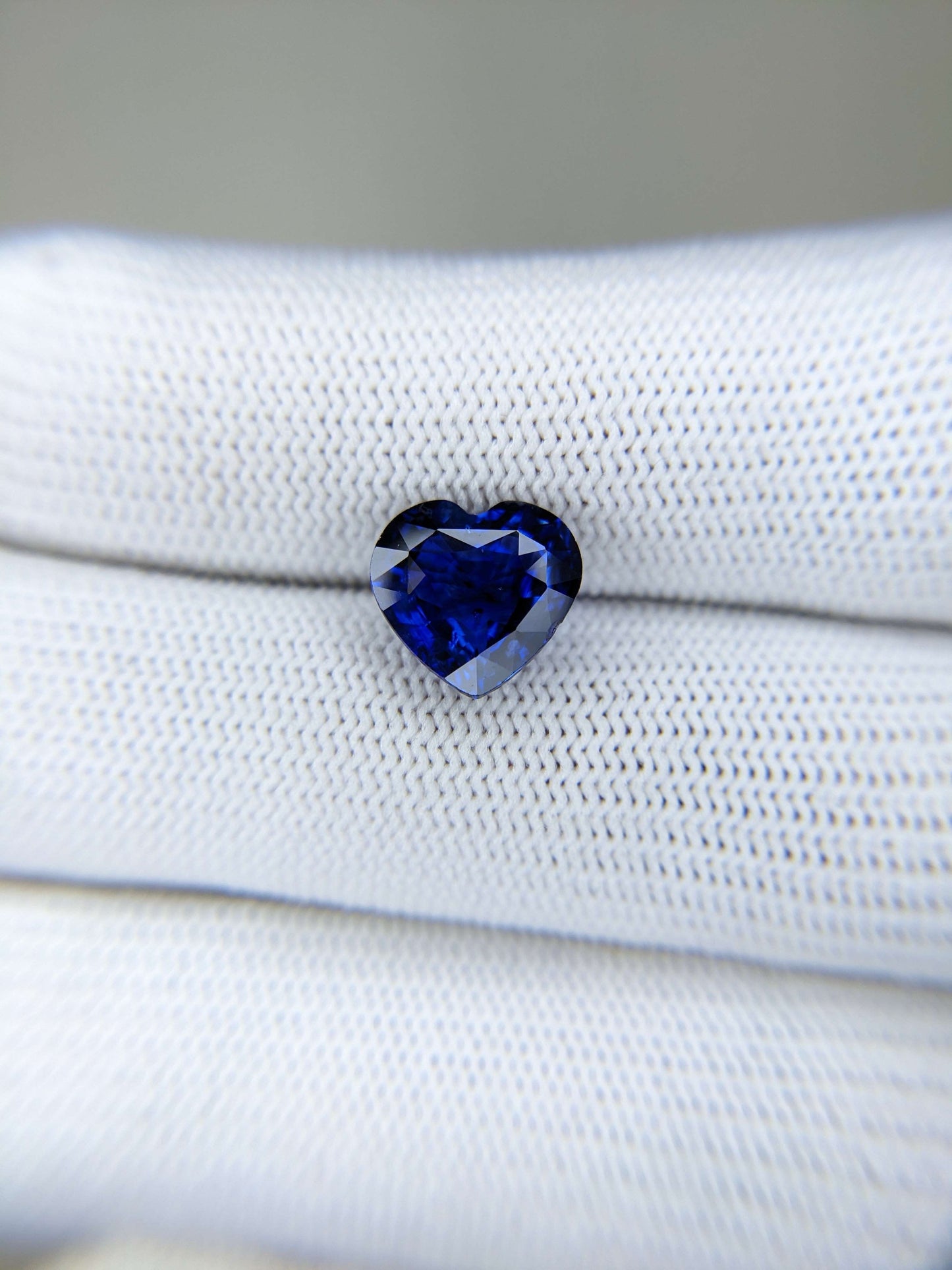 4.02 Carat Heart Cut Heat Blue Sapphire Loose Gemstone