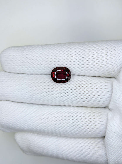 4.04 Carats Cushion Cut Heat Pigeon Blood Red Ruby Loose Gemstone Bellerophon