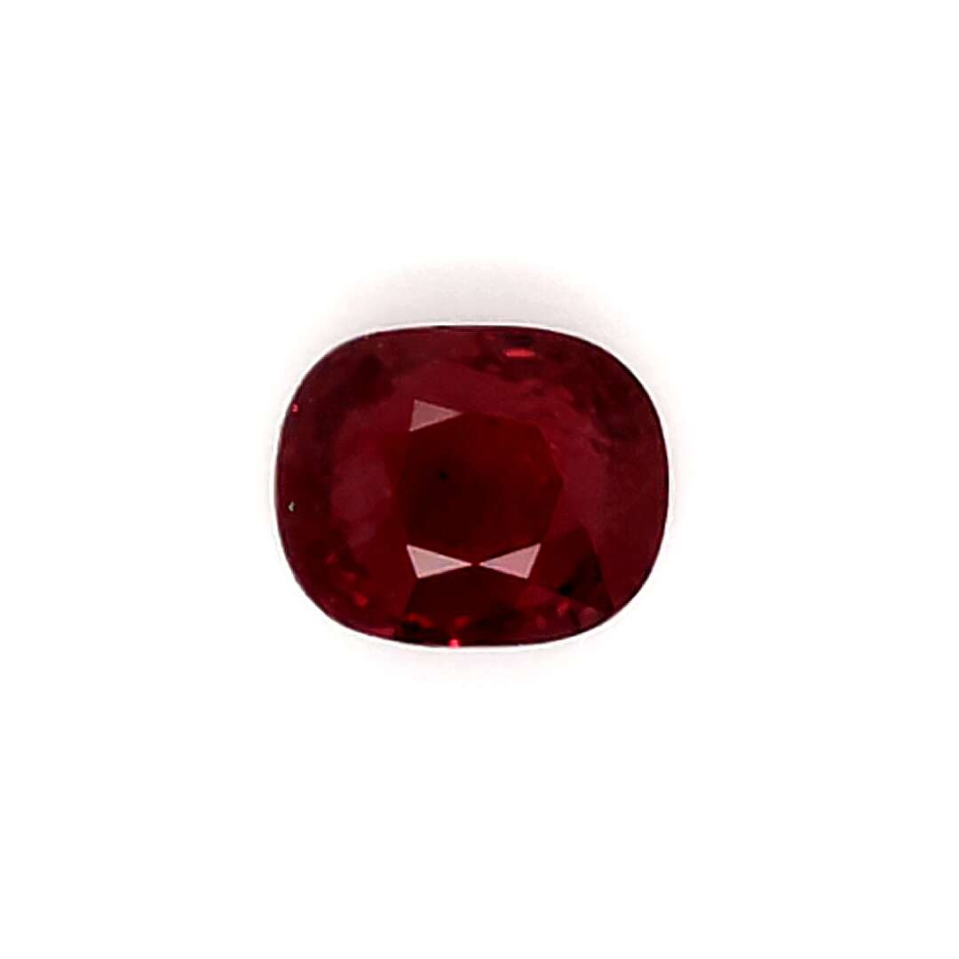 4.06 Carats Oval Cut No Heat Red Ruby Loose Gemstone Showcase